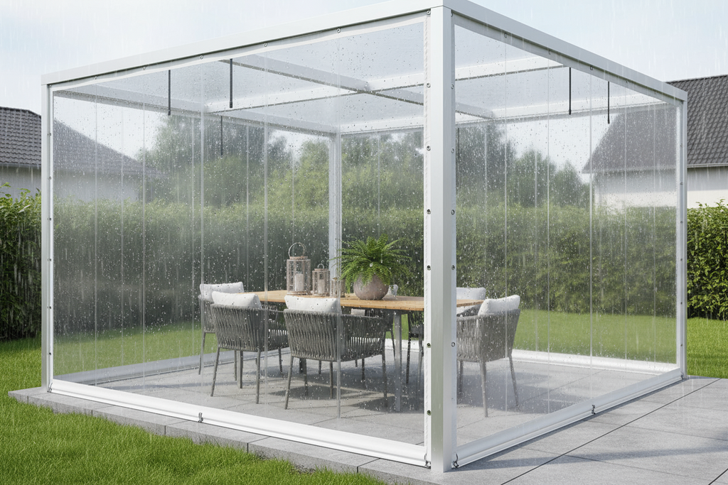 PLANDEKA PRZEŹROCZYSTA 0,8mm FOLIA OGRODOWA na Taras Altane Okno Namiot 140cm UV